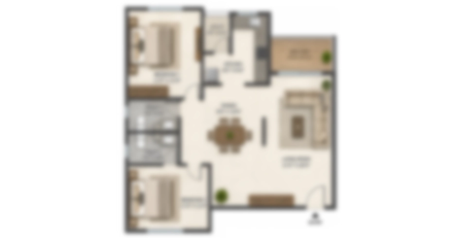 Eraya LBS Road 3 BHK Floor Plan